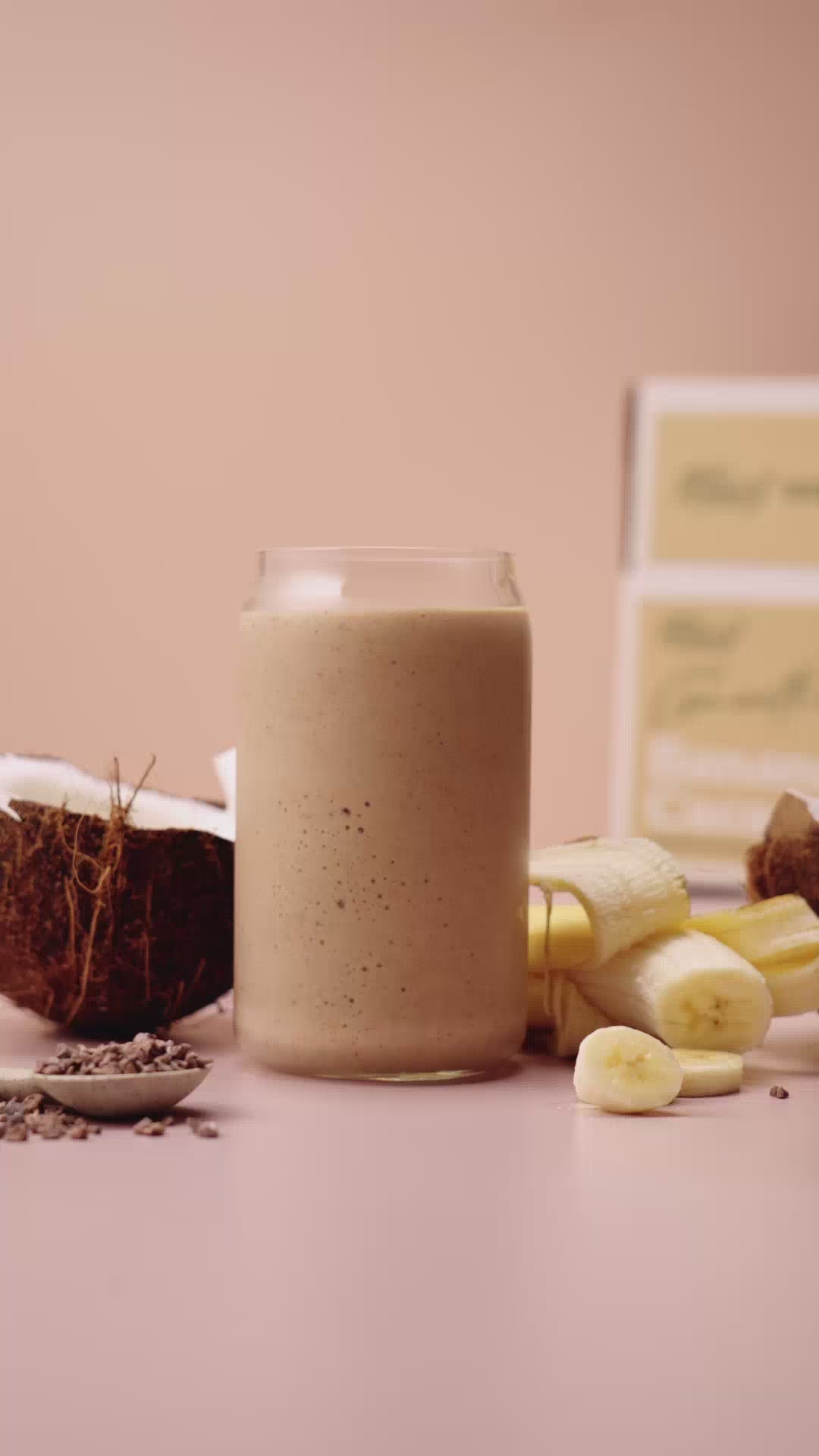 Load video: Allie&#39;s Banana Cacao Ready-To-Blend Smoothie Packs (12 Pack)